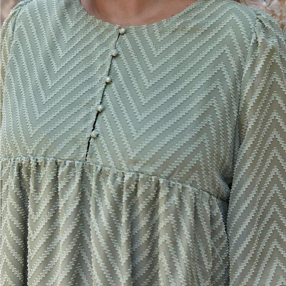 Sage Ruffle Blouse - Picture 3 of 5